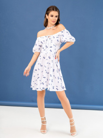 Сукні ISSA Plus модель SA-474_whiteblue Фото