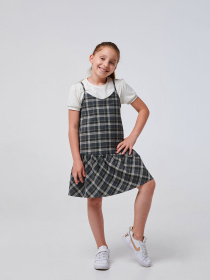 Платья SMIL модель smil_120362-sero-zelenaa-kletka Фото