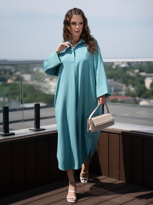 Платья ISSA Plus модель 14099_turquoise Фото