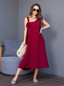 Сукні ISSA Plus модель 14123_burgundy Фото