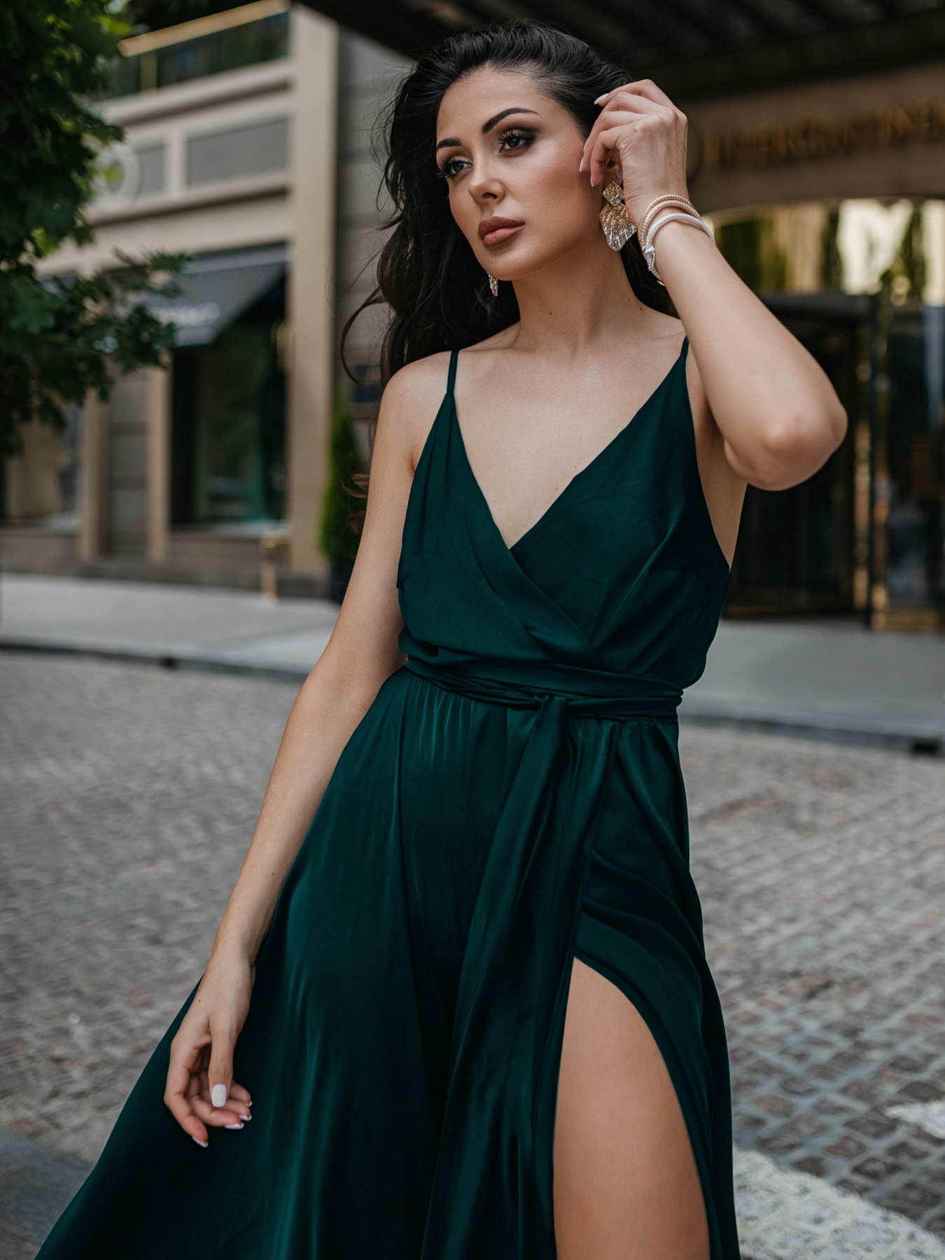 Платья Jadone Fashion модель Suknya_Bonsi_smaragd Фото