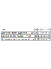 Одяг для немовлят Носи своє модель 5010-036-33-4-temno-fstashkovij-zhachok Фото