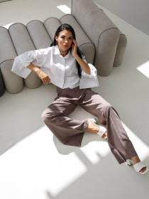 Брюки Jadone Fashion модель Bryuky_Dzhyl_korychnevyy Фото