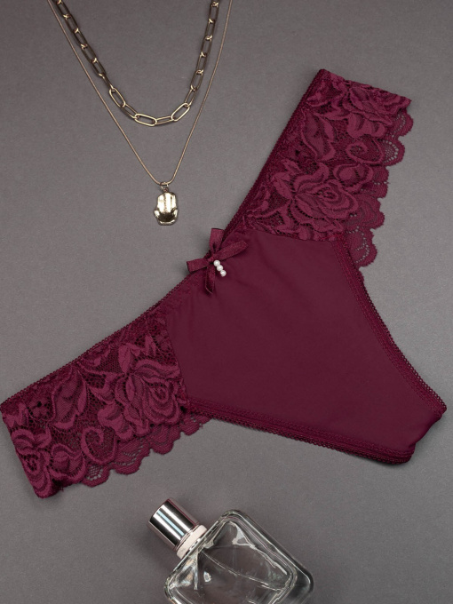 Нижнее белье ISSA Plus модель BL2-836_burgundy Фото
