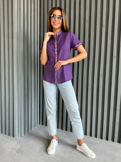 Вышиванки ISSA Plus модель WN20-527_purple Фото