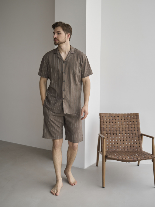 Одежда для дома и сна HANDY WEAR Linen Strip Short модель 0261 Фото