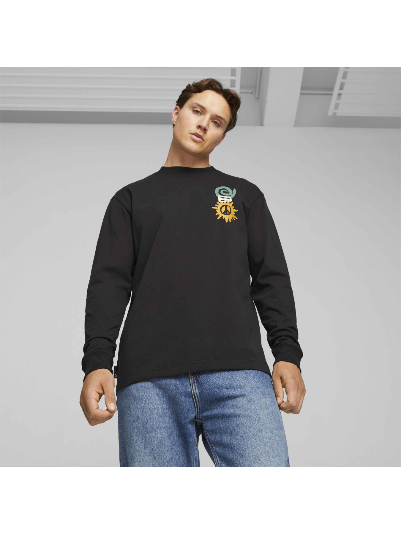 Худі та світшоти PUMA Downtown Ls Tee модель 621271 Фото