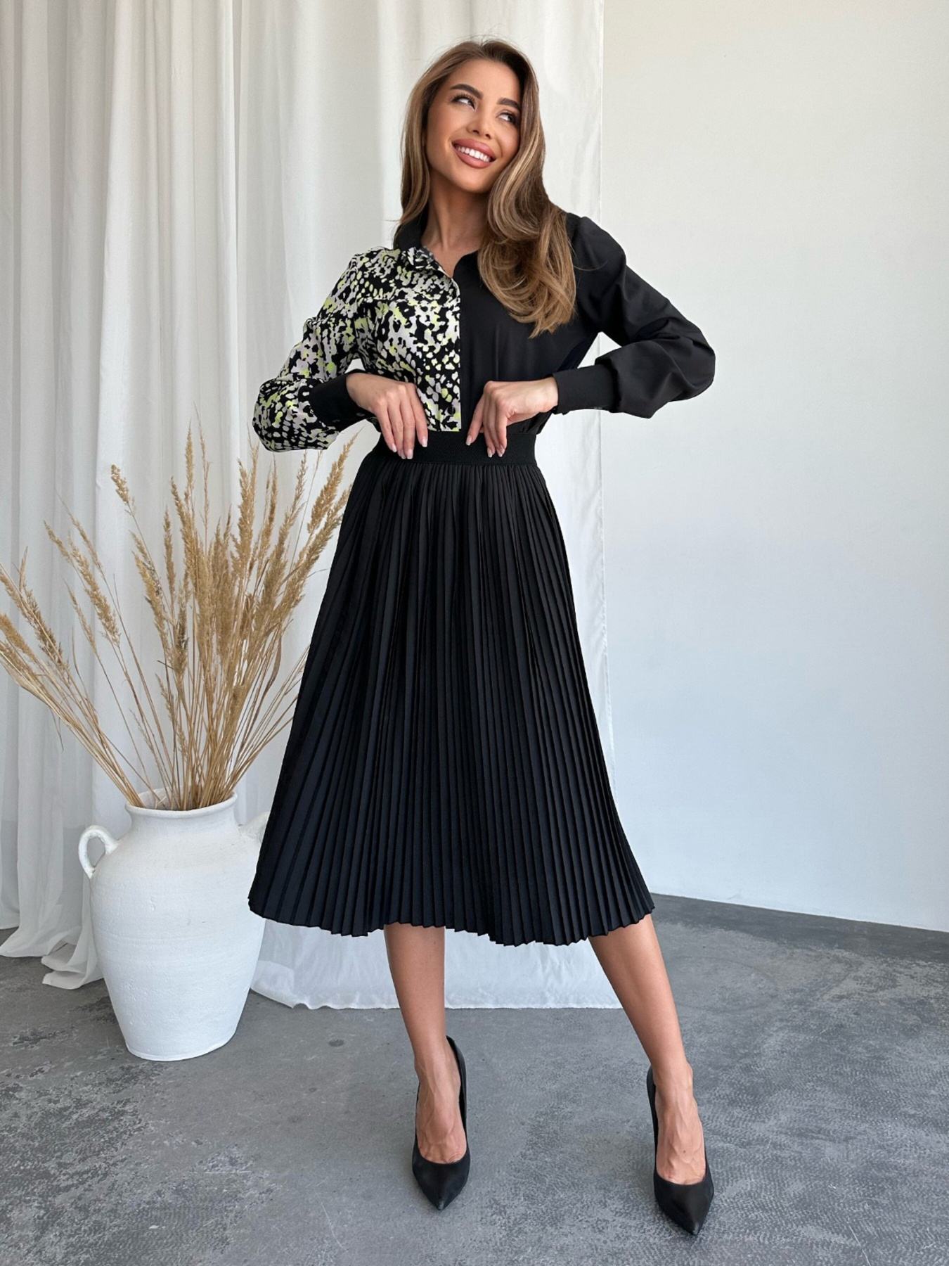 Юбки ISSA Plus модель 13263_black Юбки ISSA Plus модель 13263_black Фото