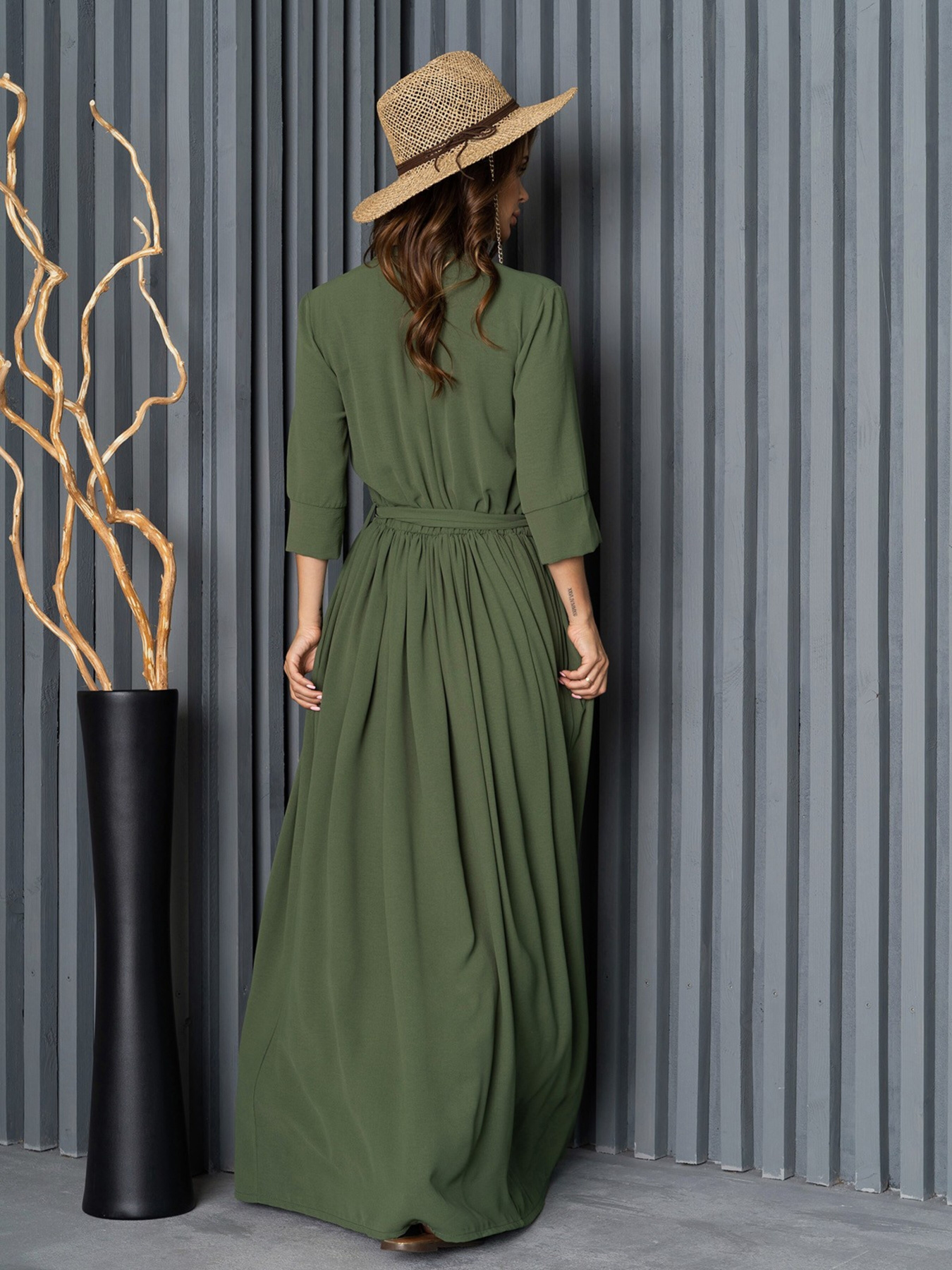 Сукні ISSA Plus модель 14186_khaki Фото
