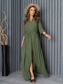 Сукні ISSA Plus модель 14186_khaki Фото