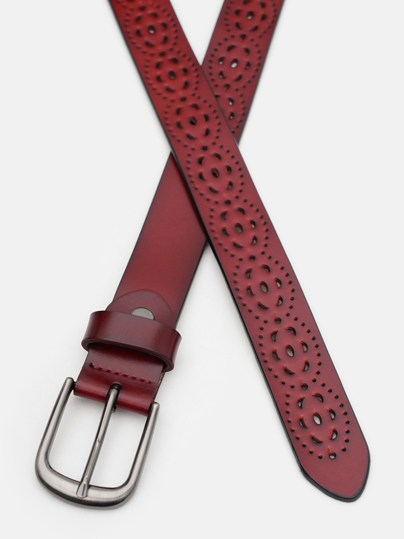 Ремни Borsa Leather модель CV1ZK-040c-bordo Фото