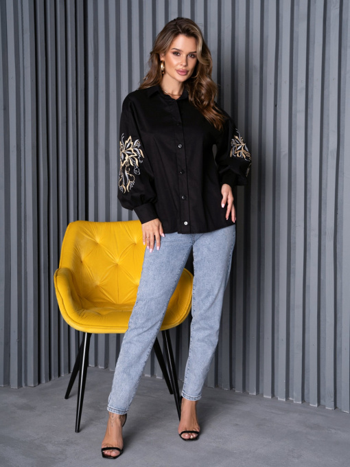 Рубашки ISSA Plus модель SA-484_black Фото