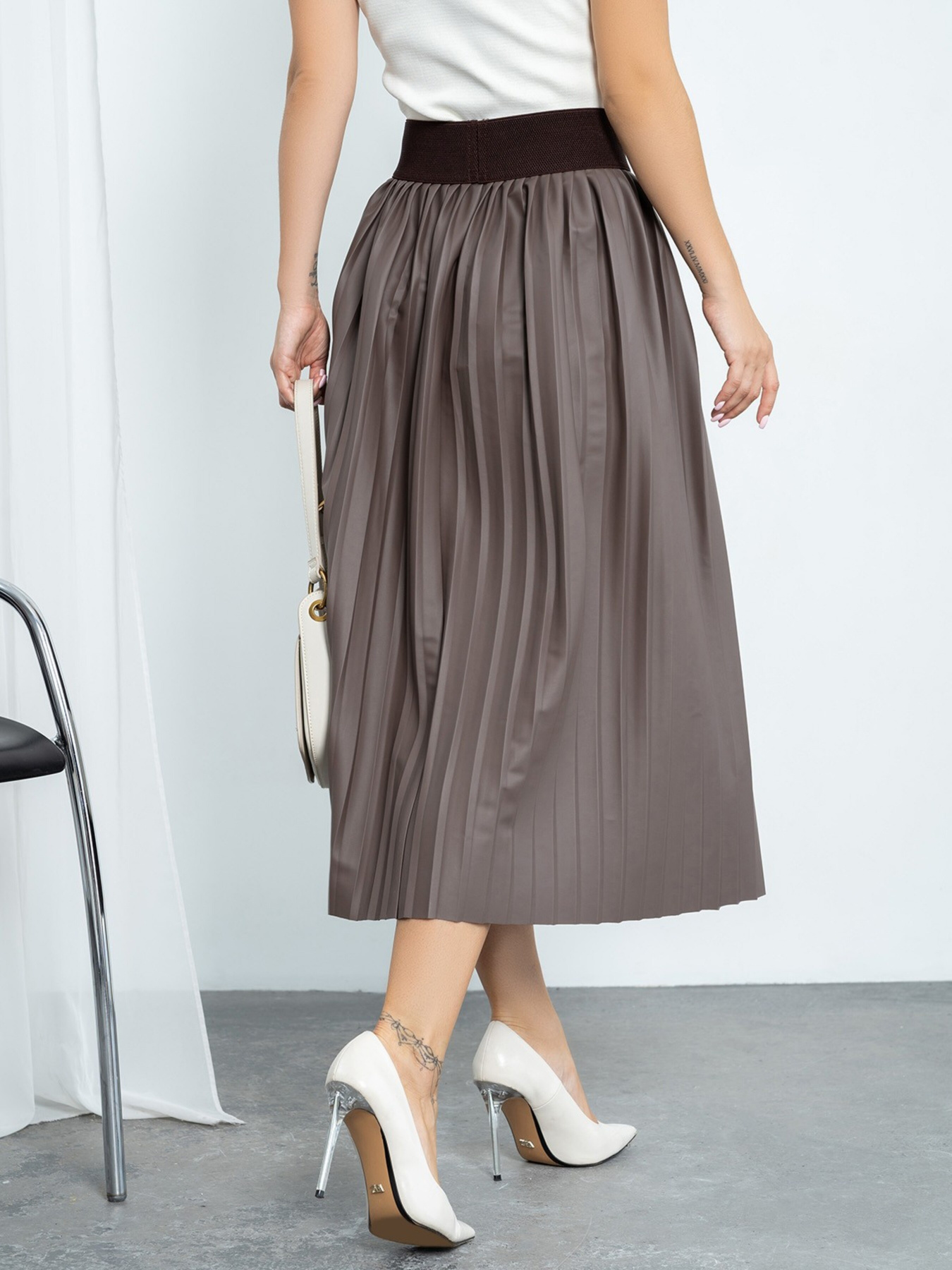 Спідниці ISSA Plus модель 11451_brown Фото