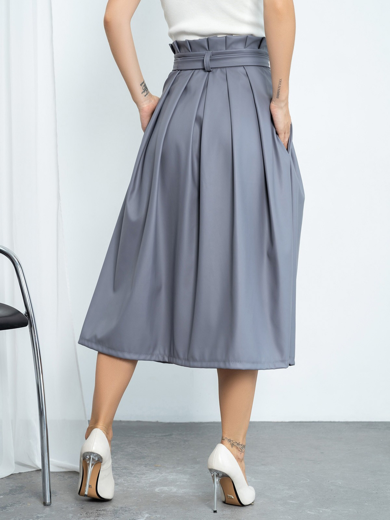 Юбки ISSA Plus модель 13140_gray Фото
