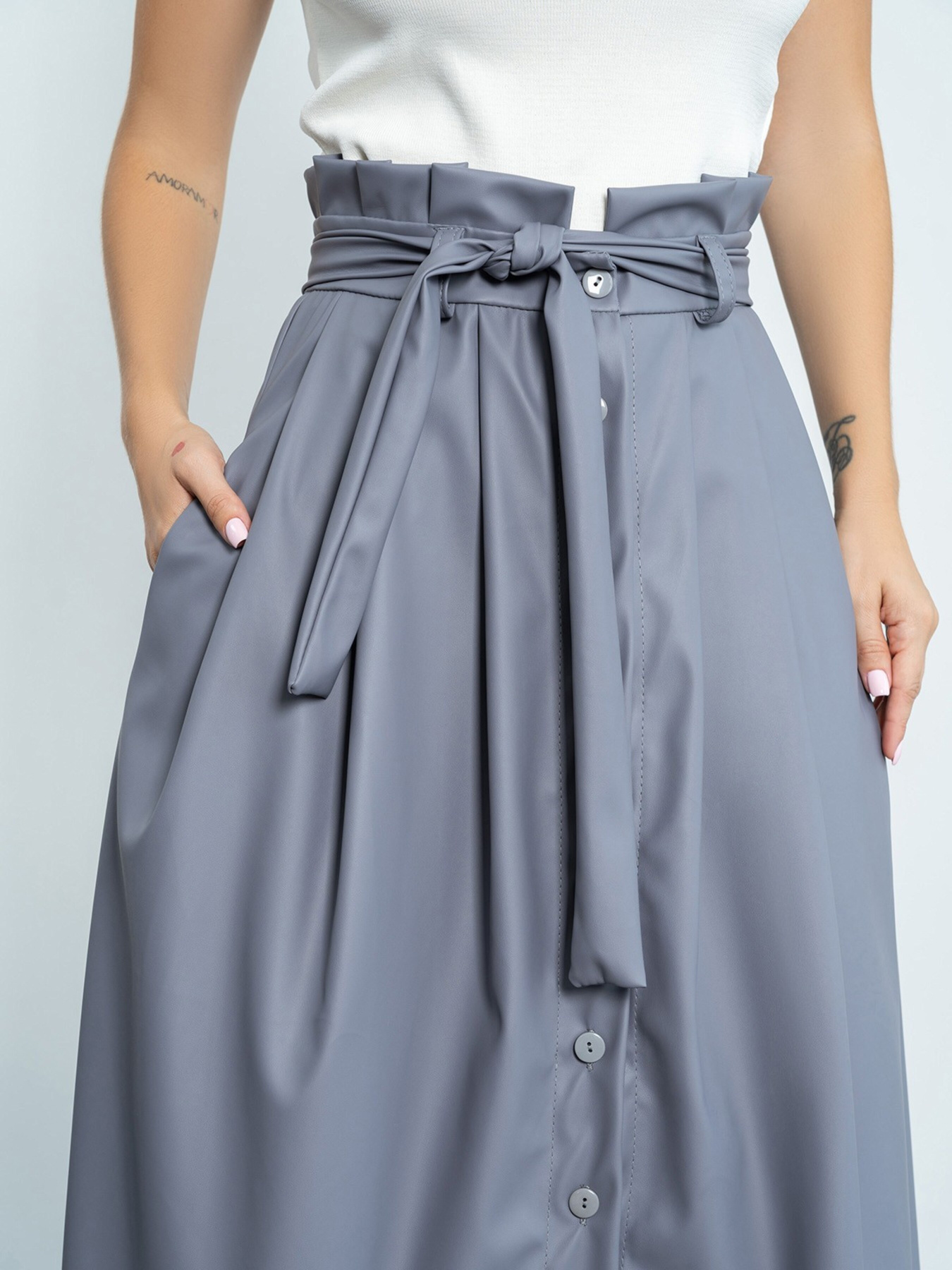 Юбки ISSA Plus модель 13140_gray Фото