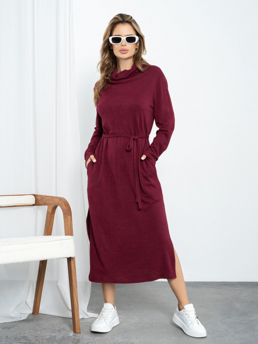 Сукні ISSA Plus модель 13552_burgundy Фото