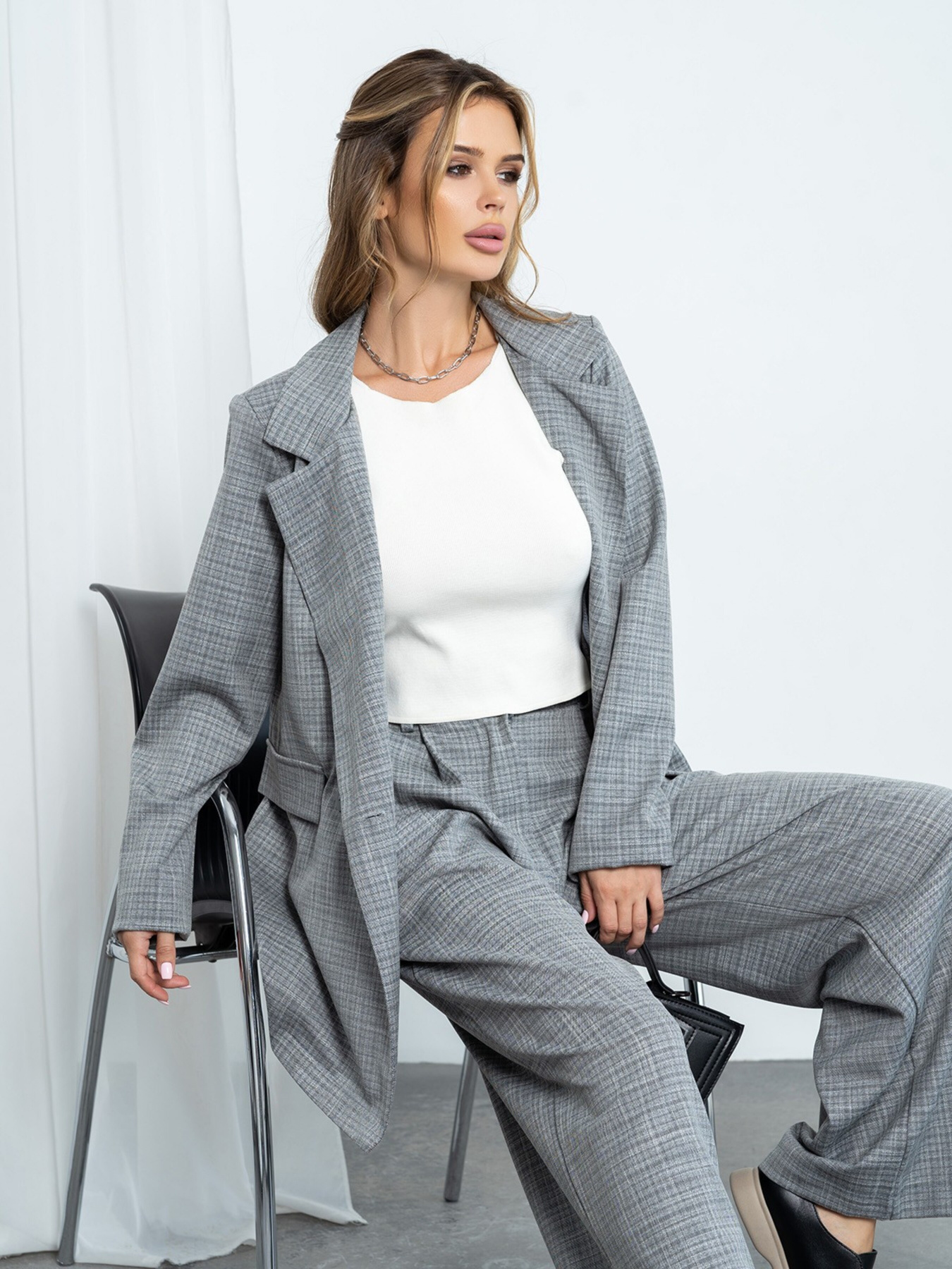 Костюми ISSA Plus модель 14194_gray Фото