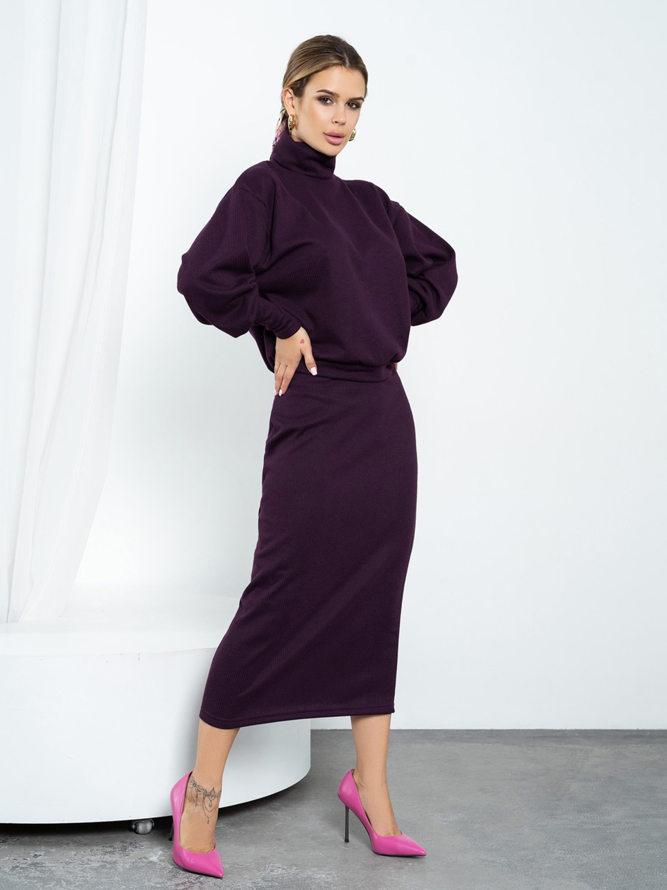 Костюмы ISSA Plus модель 14199_purple Костюмы ISSA Plus модель 14199_purple Фото