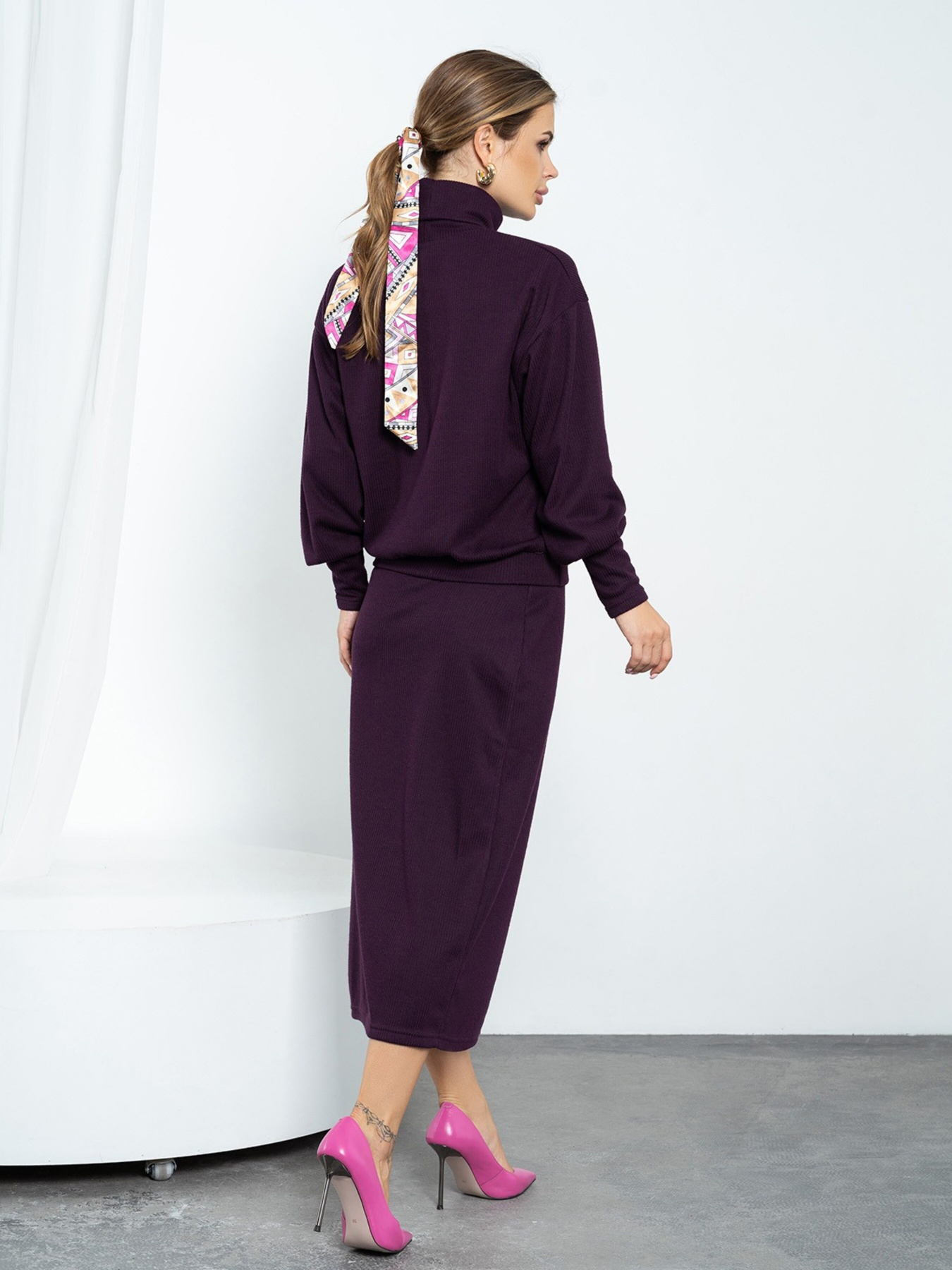 Костюмы ISSA Plus модель 14199_purple Костюмы ISSA Plus модель 14199_purple Фото