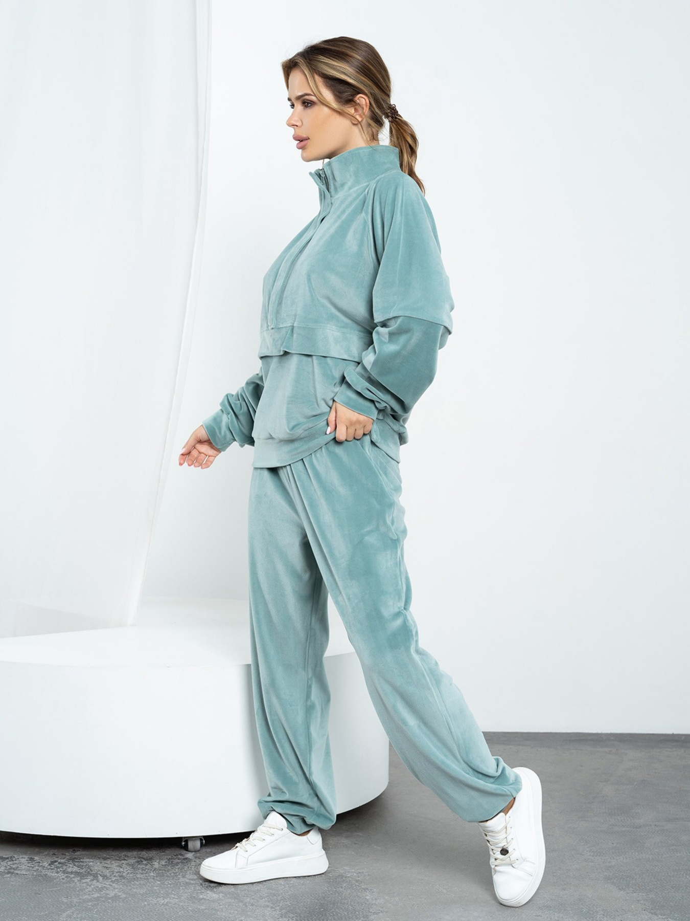 Костюми ISSA Plus модель 14211_olive Фото