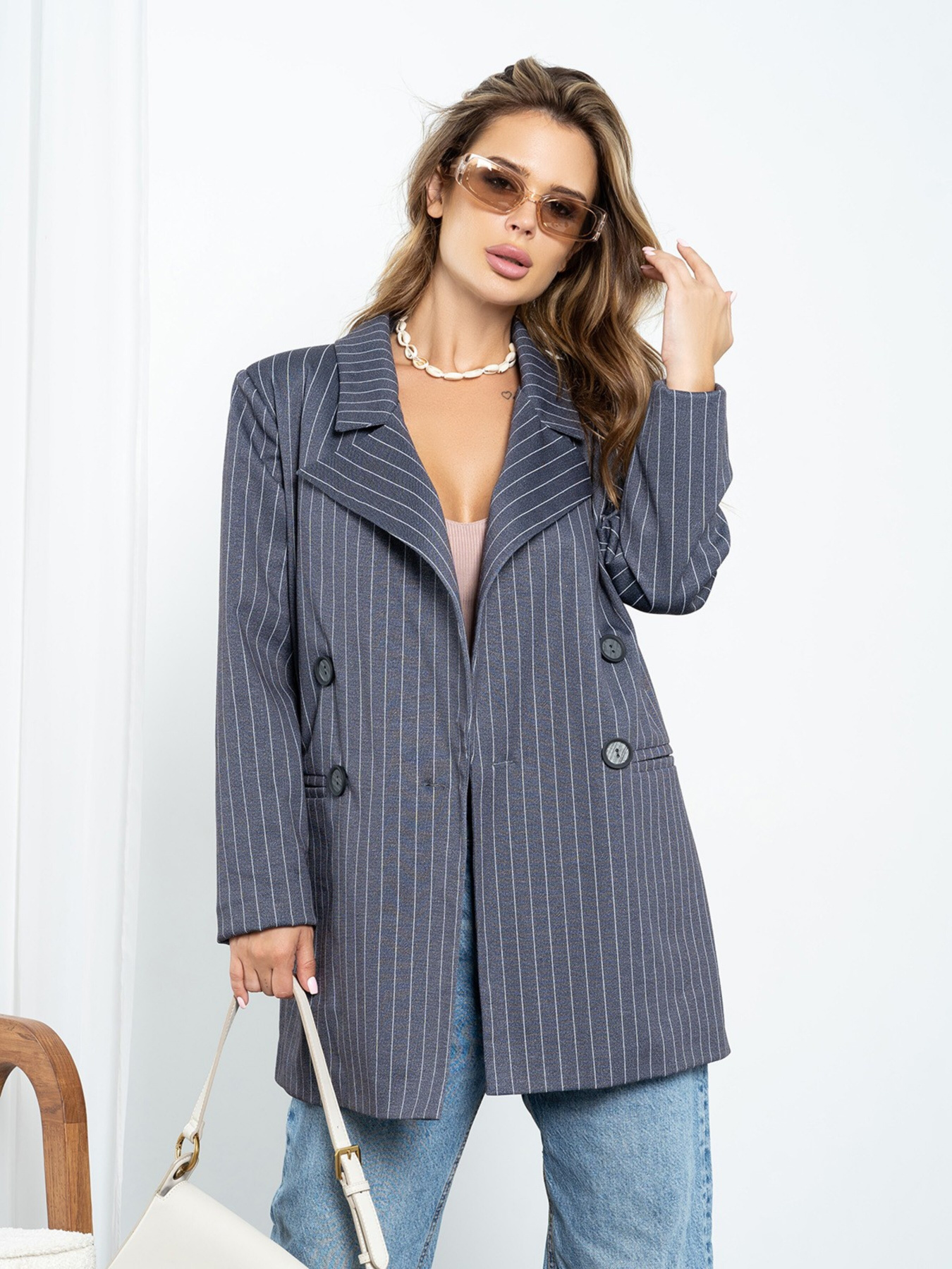 Пиджаки ISSA Plus модель 14218_gray Фото
