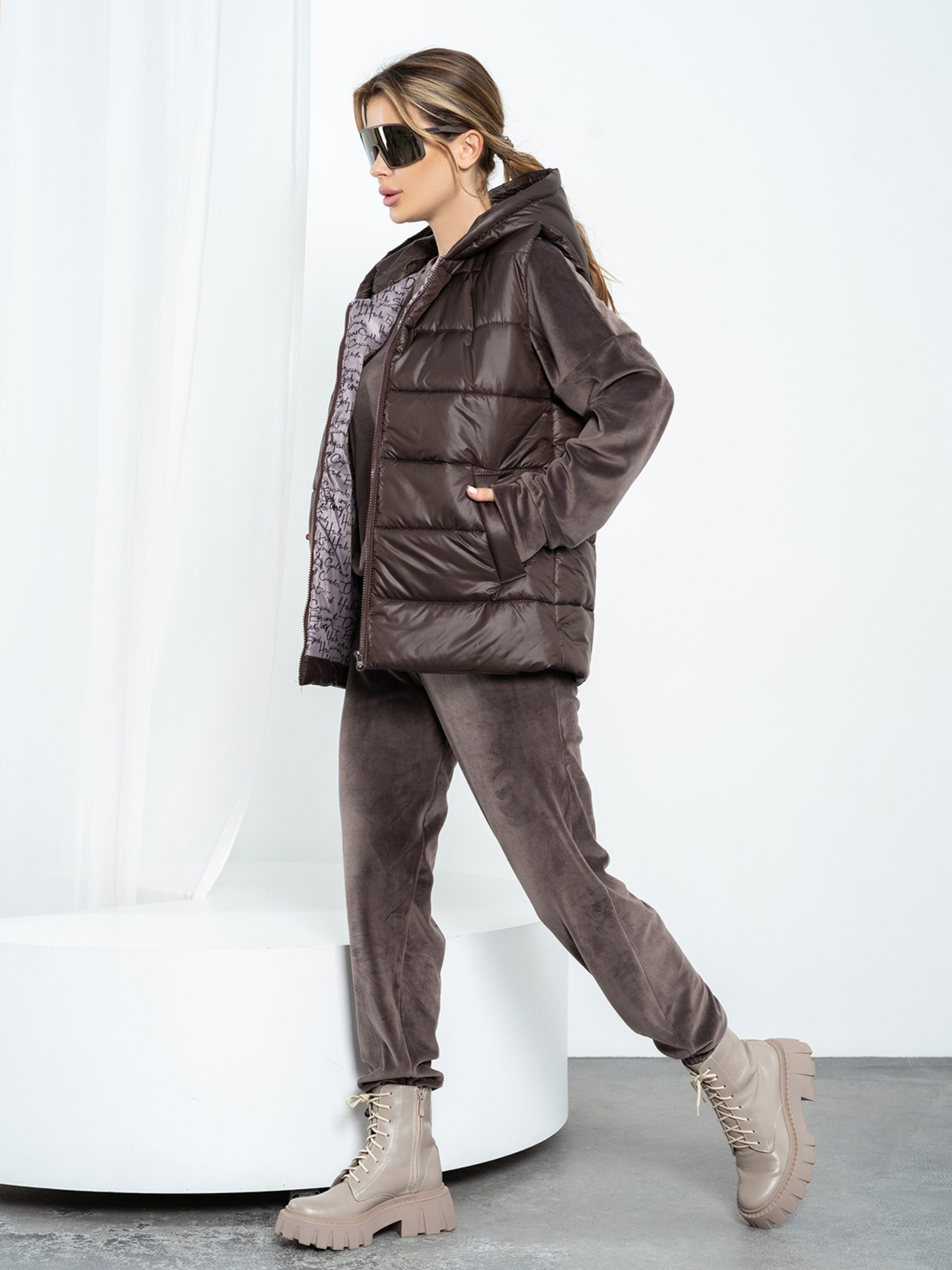 Костюми ISSA Plus модель SA-480_brown Фото