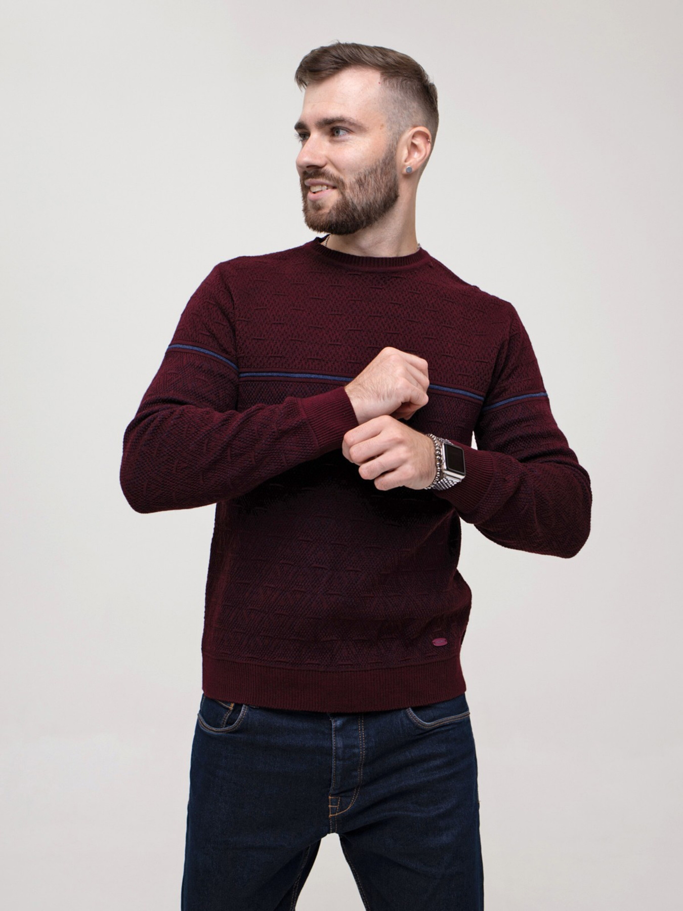 Свитры и кардиганы ISSA Plus модель GN4-157_burgundy Фото
