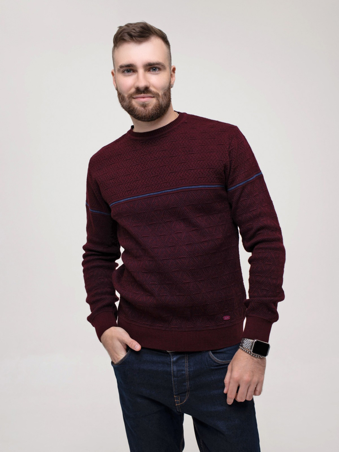 Свитры и кардиганы ISSA Plus модель GN4-157_burgundy Фото