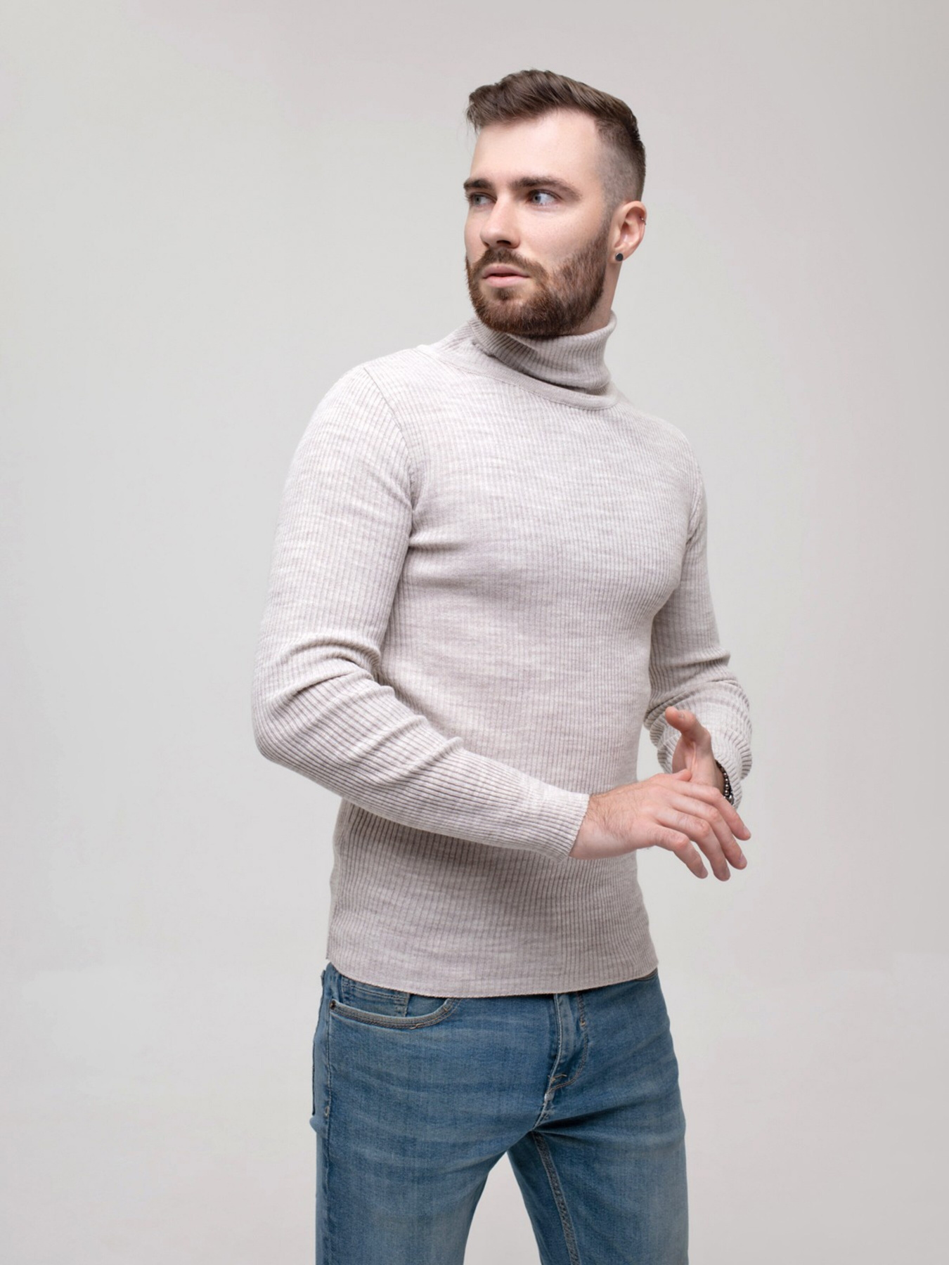 Свитры и кардиганы ISSA Plus модель GN4-58_lightgray Фото