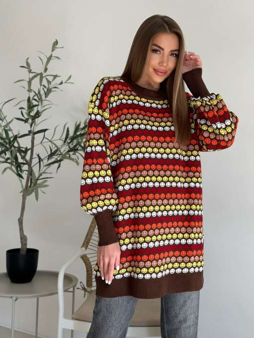 Свитры и кардиганы ISSA Plus модель WN20-557_brown Фото