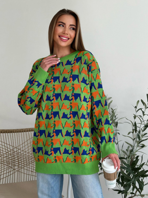 Свитры и кардиганы ISSA Plus модель WN20-558_lightgreen Фото