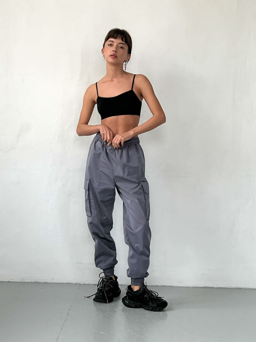 Брюки IJ модель ij-cargo-poplin-uzki-grey Фото