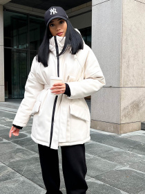 Куртки та дублянки Jadone Fashion модель Zymova_kurtka_Savi_bila Фото