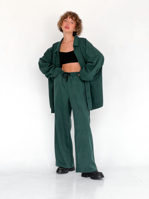 Штани IJ модель ij-pants-wide-zamsh-green Фото