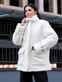 Куртки и дубленки Jadone Fashion модель Shuba_Mirabel_biliy Фото