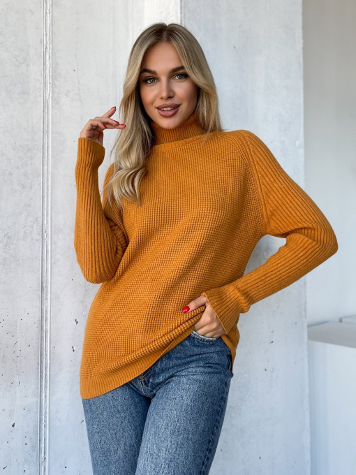 Свитры и кардиганы ISSA Plus модель WN20-573_горчичный Фото