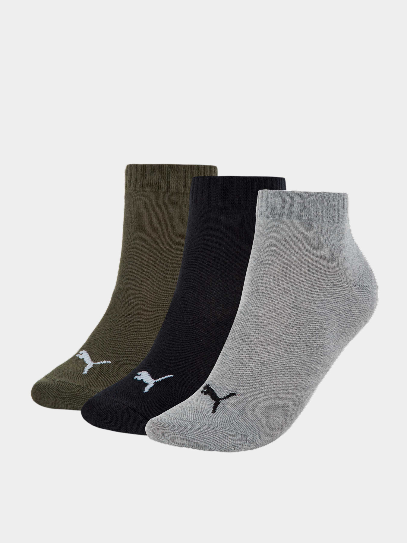 Шкарпетки та гольфи PUMA Unisex Quarter Plain 3p модель 906978 Фото