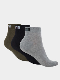 Шкарпетки та гольфи PUMA Unisex Quarter Plain 3p модель 906978 Фото