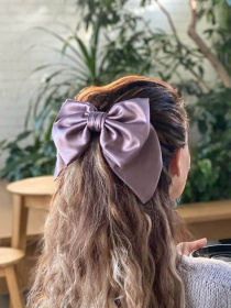 Большой бант, из королевского сатина, роскошный аксессуар для волос от My Scarf MyScarf модель ba_046 Фото