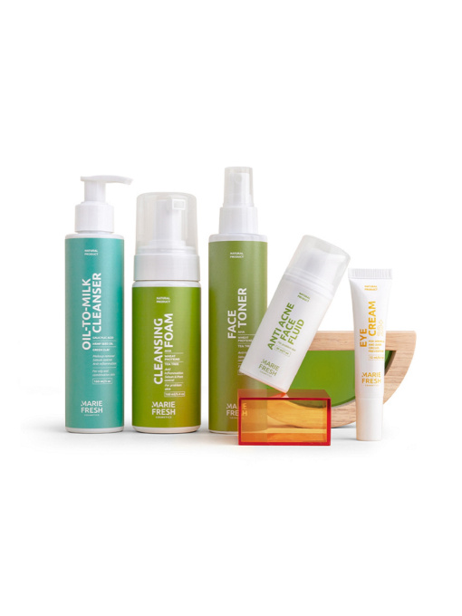 Комплексний догляд  за молодою проблемною шкірою з пінкою MARIE FRESH Cosmetics модель ypss-f-2-5-3 Фото