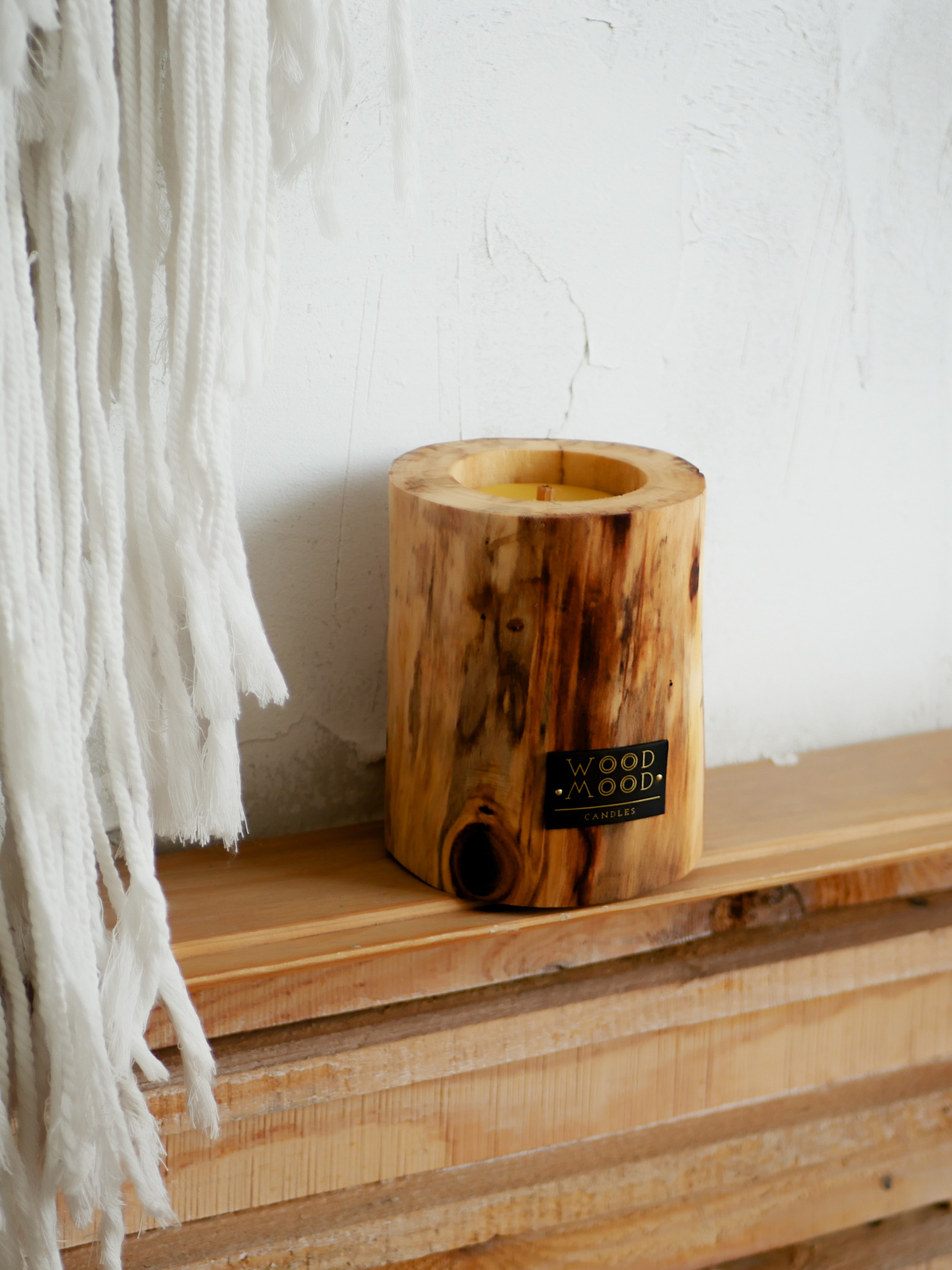 Экзотическая деревянная интерьерная свеча без коры WOOD MOOD модель 1521100000 Экзотическая деревянная интерьерная свеча без коры WOOD MOOD модель 1521100000 Фото