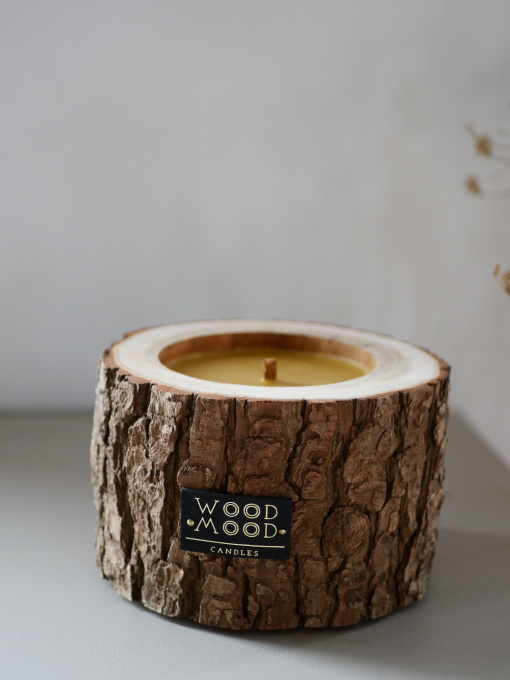 Дерев'яна свічка із фактурною корою WOOD MOOD модель 1182300000 Фото
