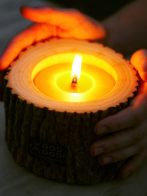 Деревянная свеча с фактурной корой WOOD MOOD модель 1182300000 Фото