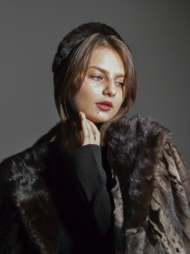 Обруч для волос MyScarf меховый one size цвет шоколадный, натуральная норка MyScarf модель mp19616115 Фото
