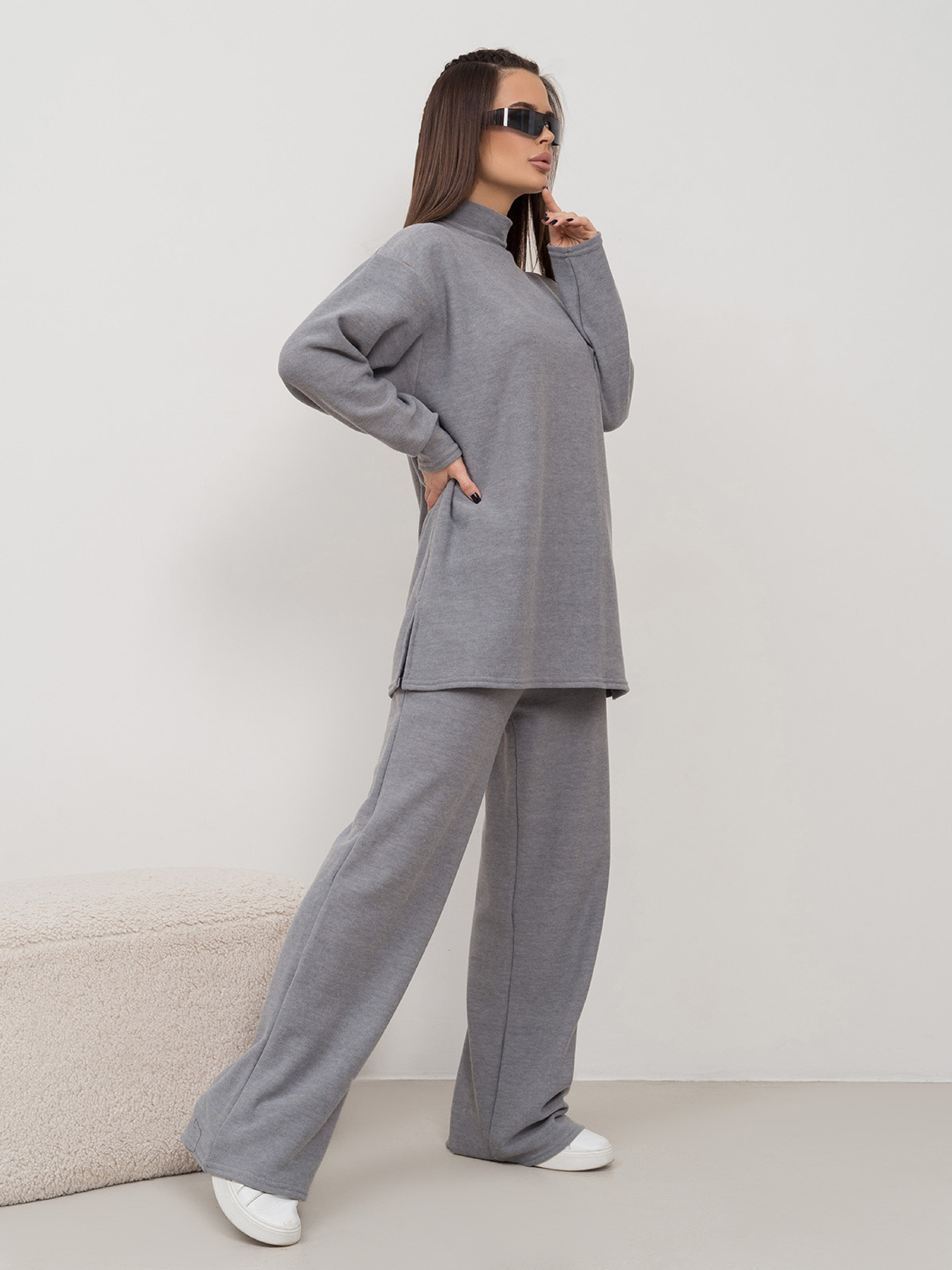 Костюми ISSA Plus модель 14468_серый Костюми ISSA Plus модель 14468_серый Фото