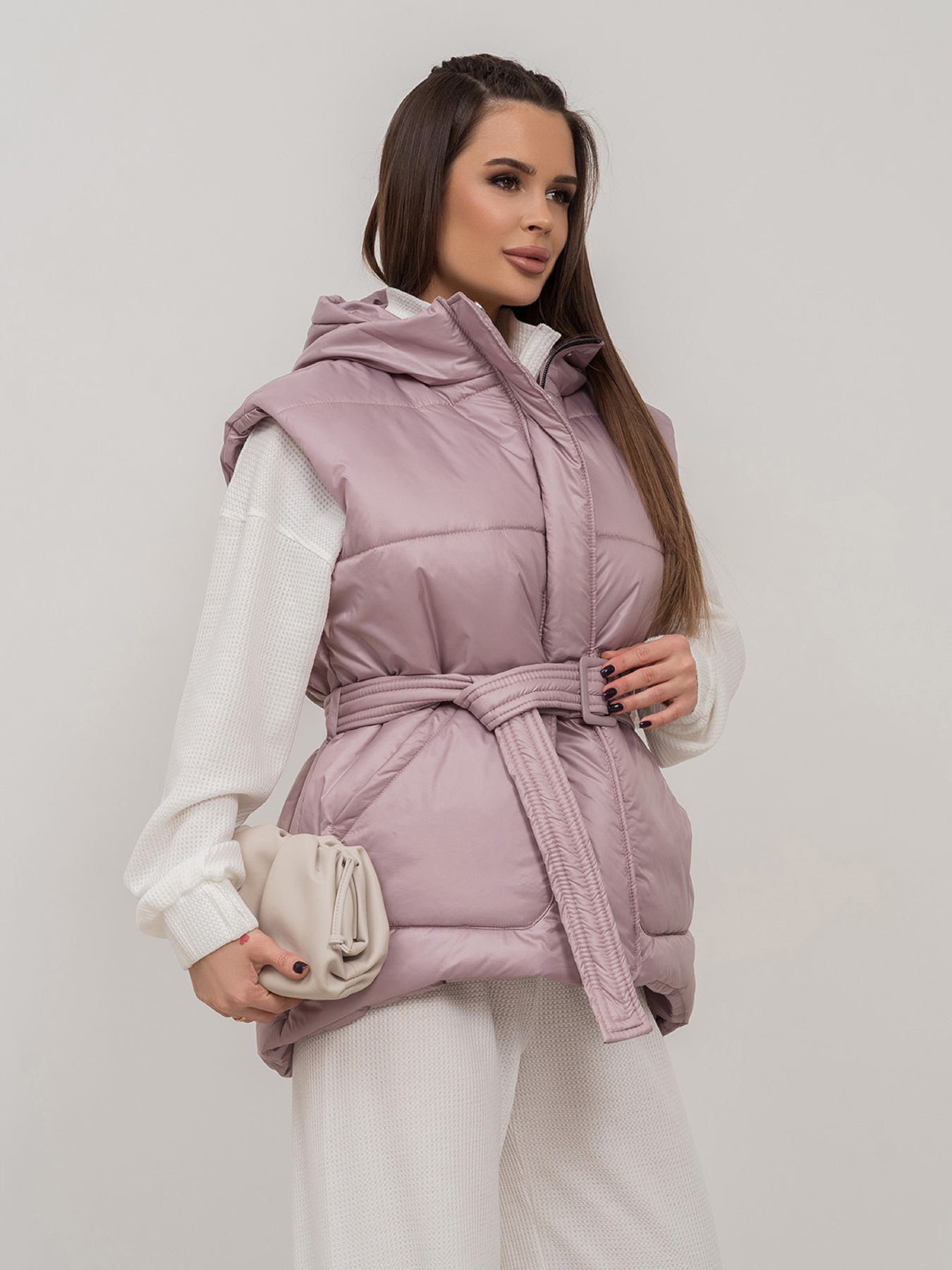Куртки та дублянки ISSA Plus модель SA-505_розовый Фото