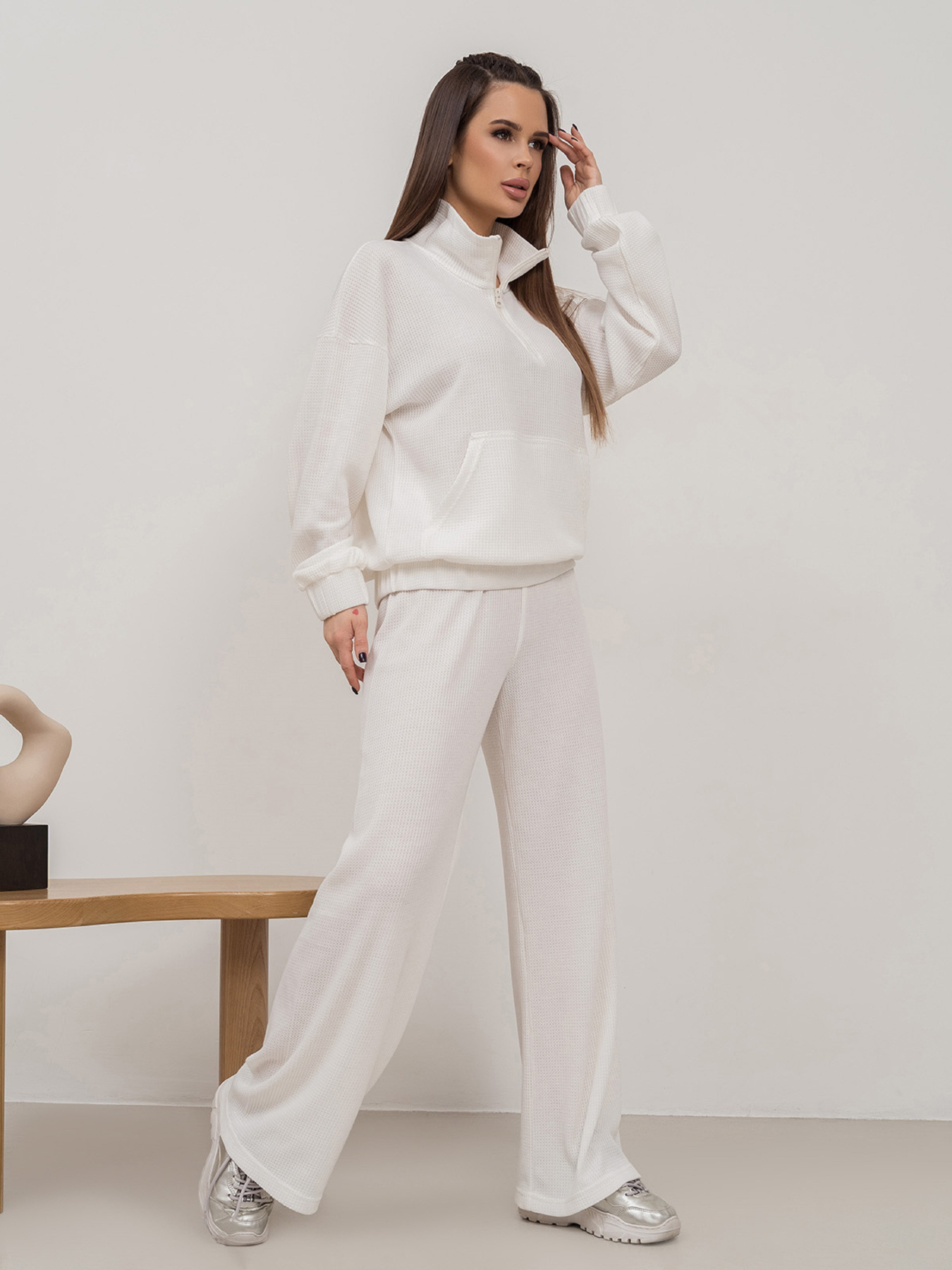 Костюми ISSA Plus модель 14445_молочный Костюми ISSA Plus модель 14445_молочный Фото