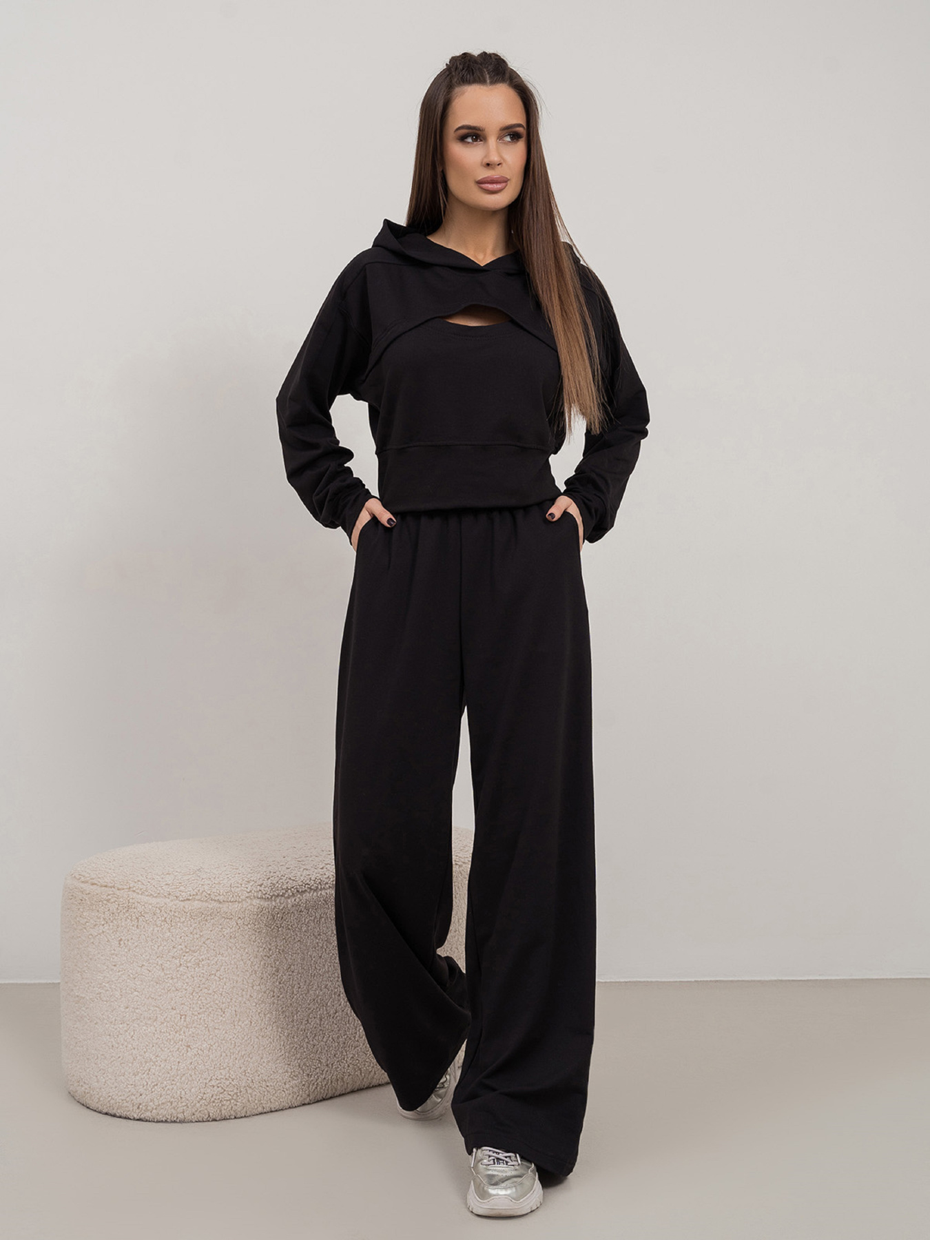Костюми ISSA Plus модель 14462_черный Костюми ISSA Plus модель 14462_черный Фото