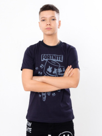 Футболки и поло Носи своє модель 6021g-chornilxno-sinj-fortnite Фото