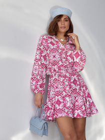 Сукні ISSA Plus модель 13864_малиновый Фото